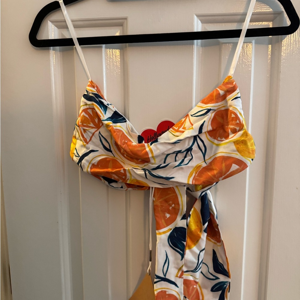 Seven Wonders Marilla Crop Top Citrus Print Small NWT - Picture 2 of 3